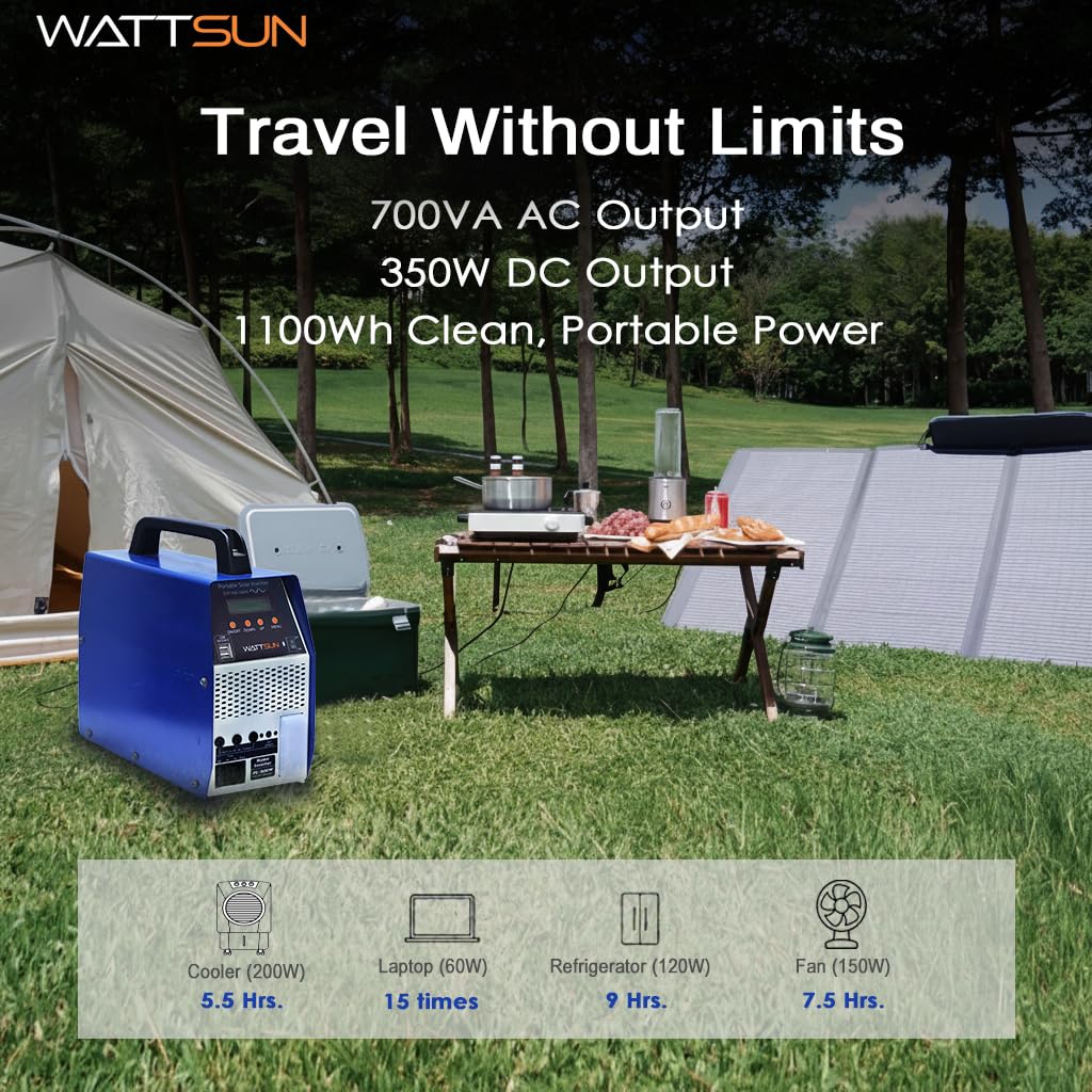 60Ah, 1 kva Solar Portable Inverter for Home with Inbuilt Lithium Battery, PL-900W-ECO