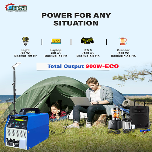 60Ah, 1 KVA Solar Home Inverter, with In-built Lithium Battery, Portable, Model: PL-900W-ECO